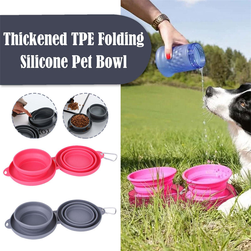 Travel Rubber Foldable Feeding Bowl