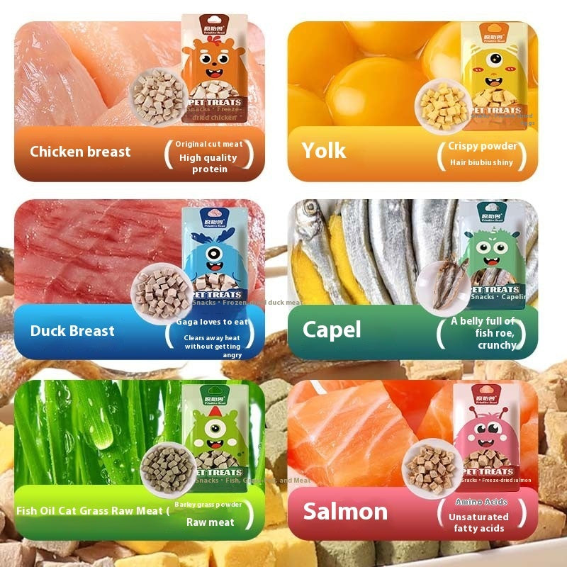 Pet Freeze-dried Snacks Egg Yolk Chicken for Dogs or Cats