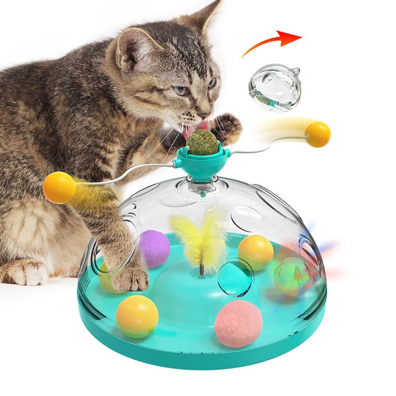 Windmill Cat Toy Windmill Interactive Turntable and Catnip