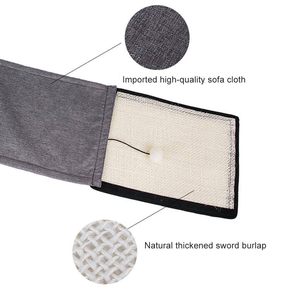 Cat scratch board/mat pad for furniture protection