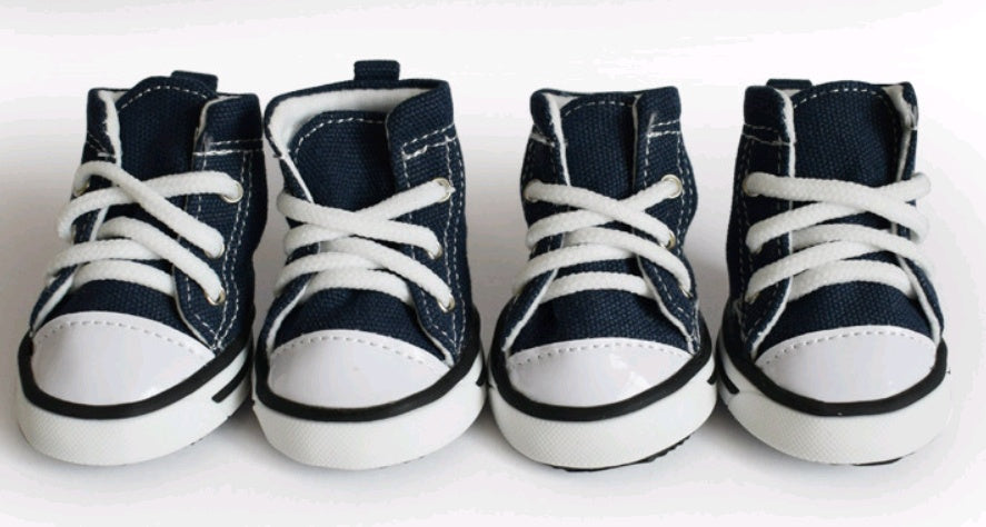Denim canvas dog shoes, sports and leisure waterproof