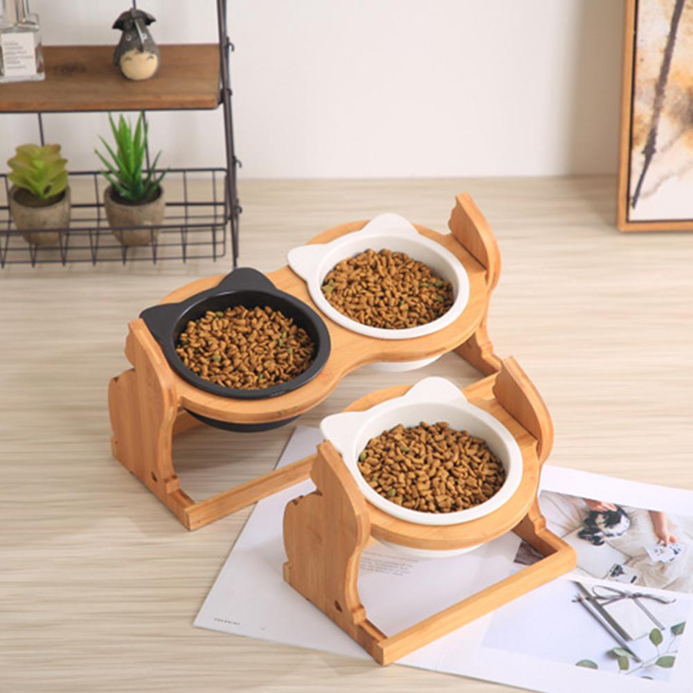 Elevated cat food bowl
