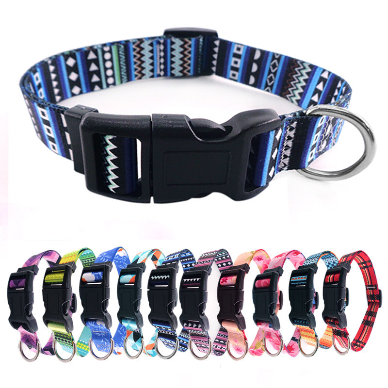 Digital Printing Dog Pet Collars Bohemian Style