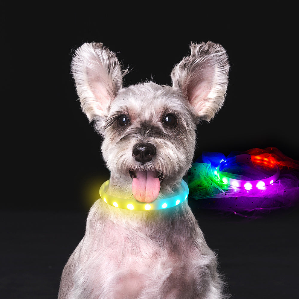 Flash Collar For Dogs USB Charging Anti-Lost Silicone