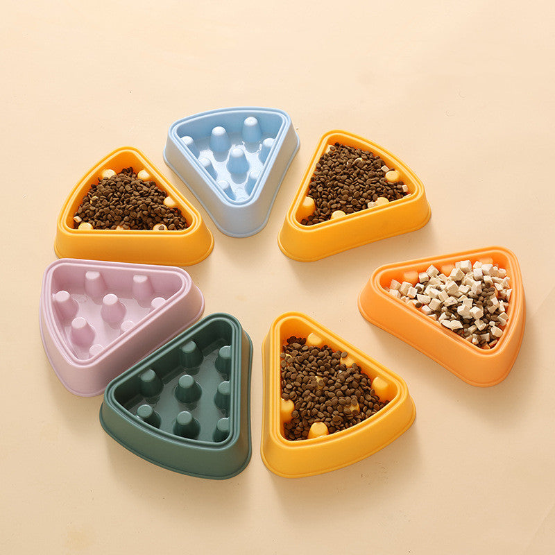 Cat or Dog Slow Food Bowl Cartoon Pizza Shape