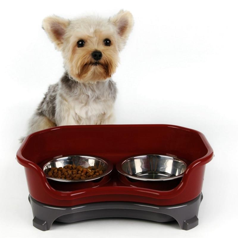 Dog or Cat bowl double basin splash-proof