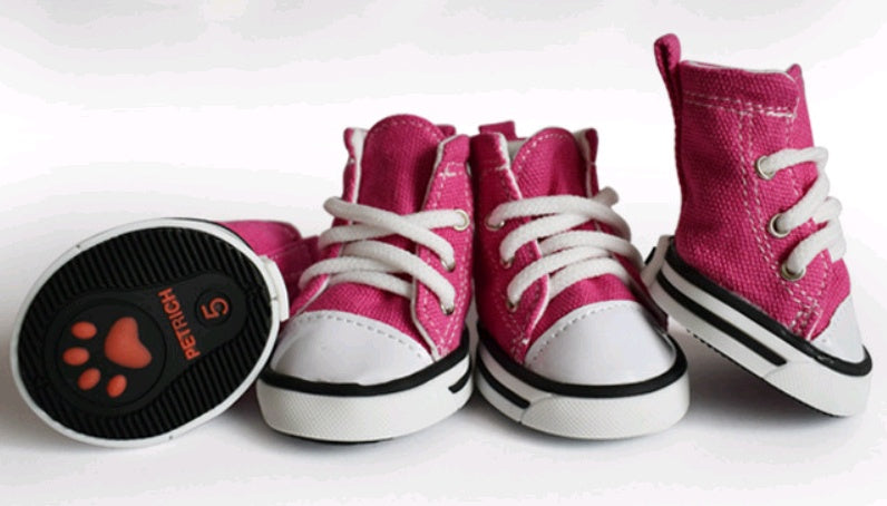 Denim canvas dog shoes, sports and leisure waterproof