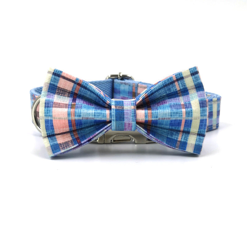 Cats or Dogs Collar with Bow Tie and Leash