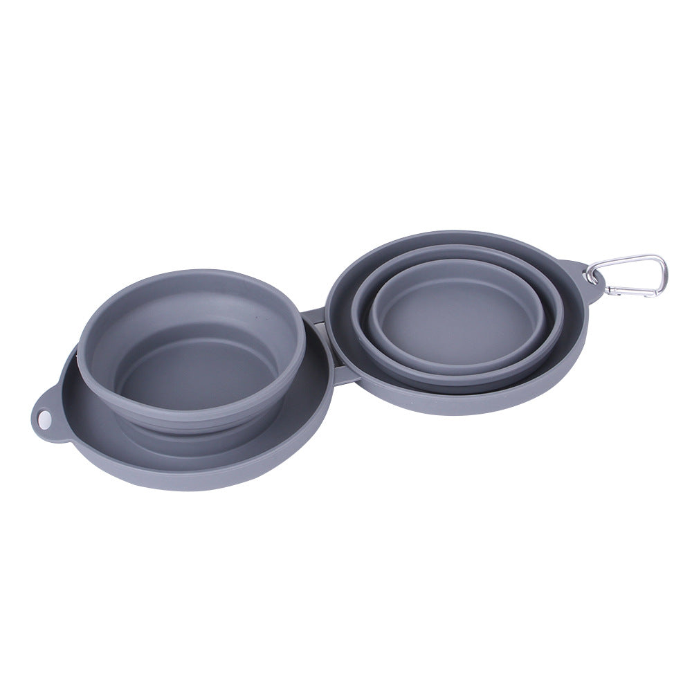 Travel Rubber Foldable Feeding Bowl