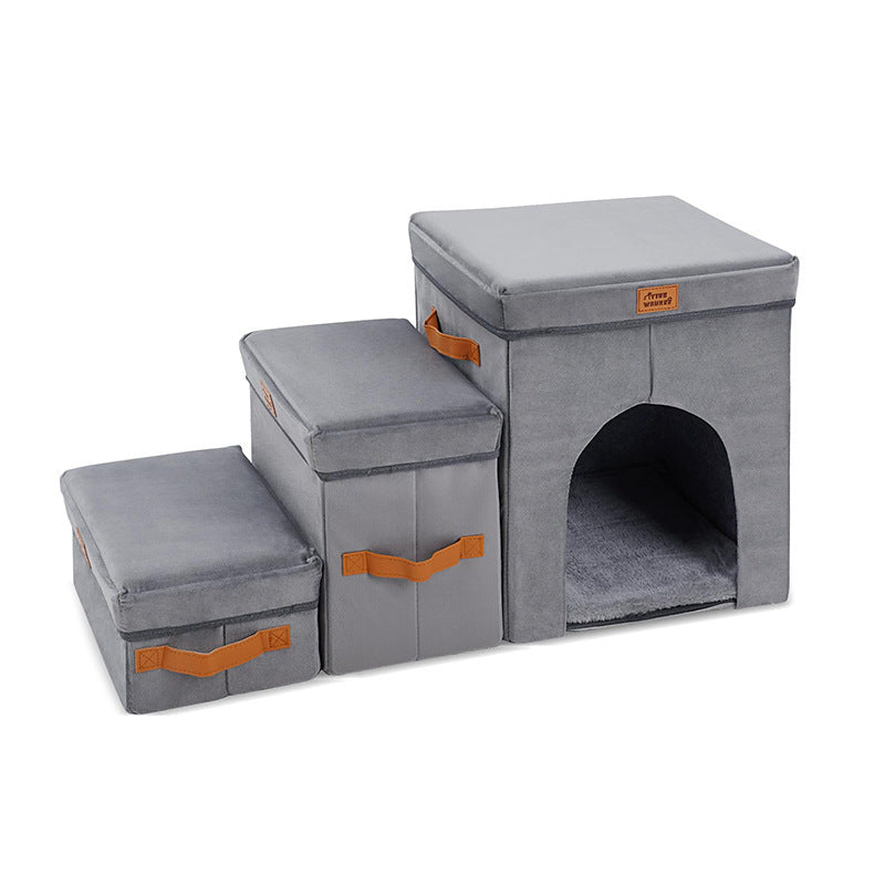 Foldable Storage Stairs Dogs or Cats Steps Ladder