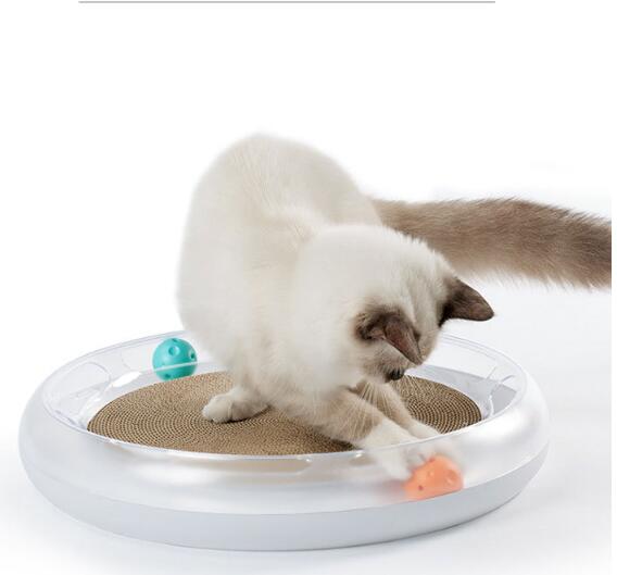 Multi-function cat scratching claw board and toy