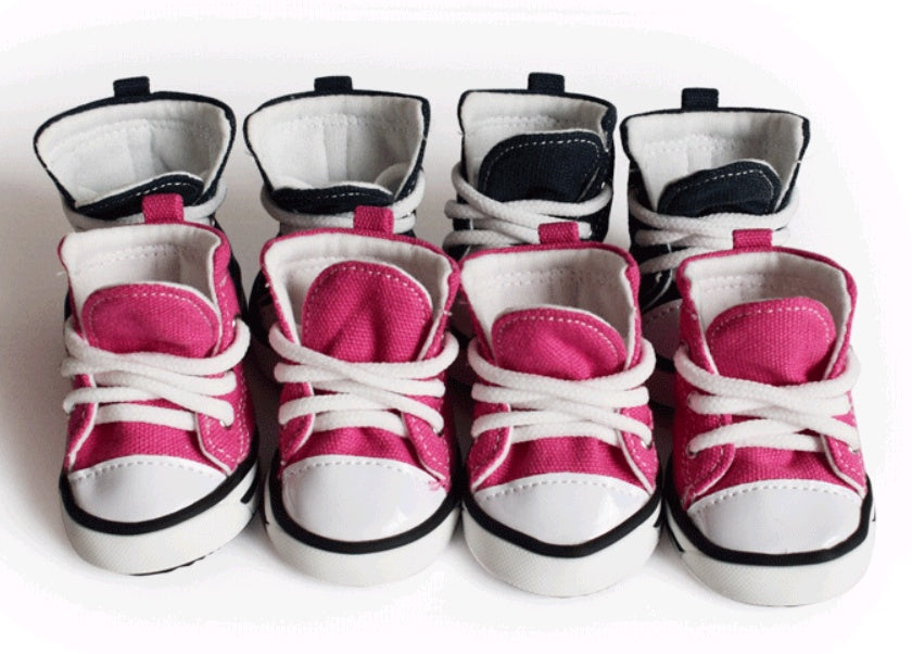 Denim canvas dog shoes, sports and leisure waterproof