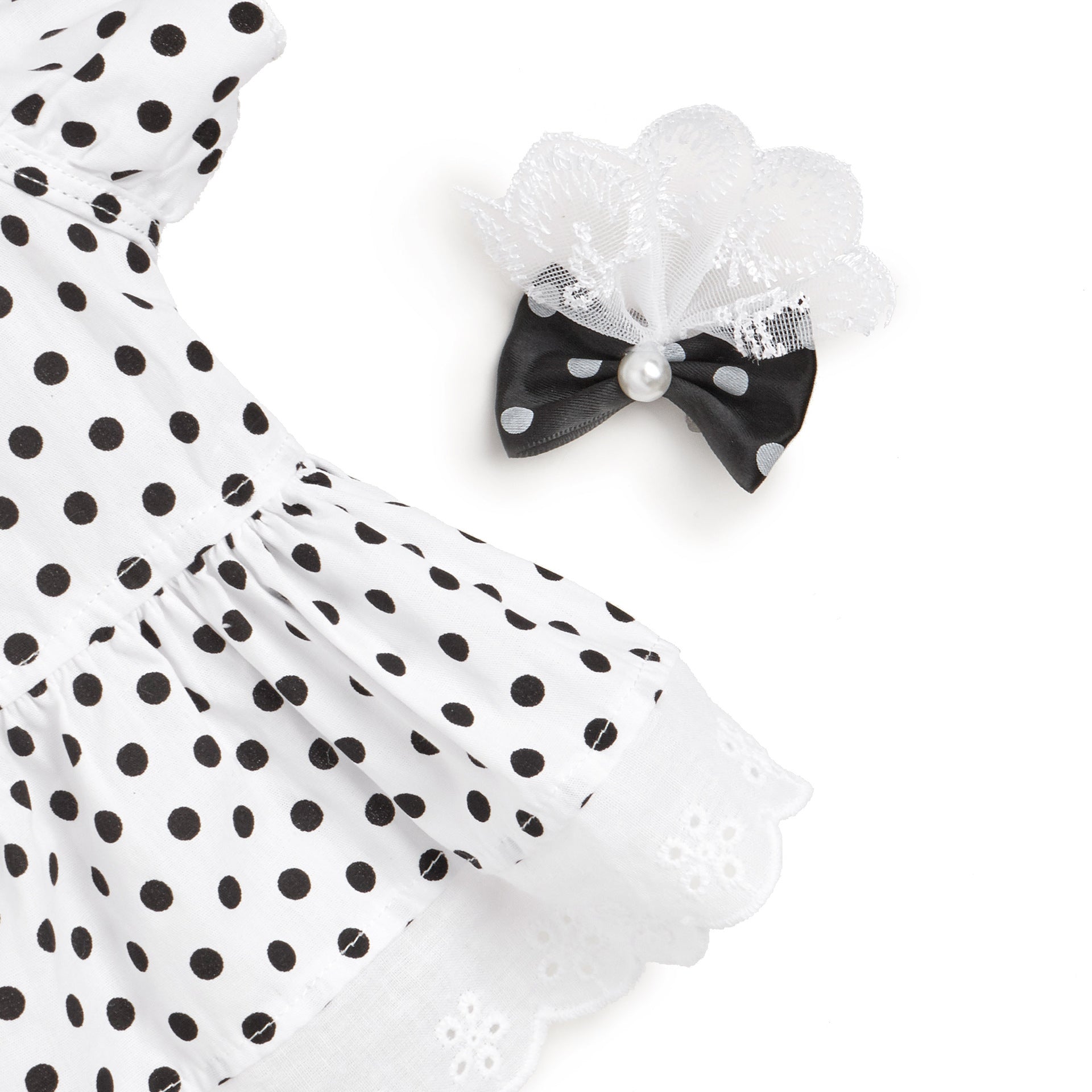 Black And White Polka Dot Dress Dog or Cat