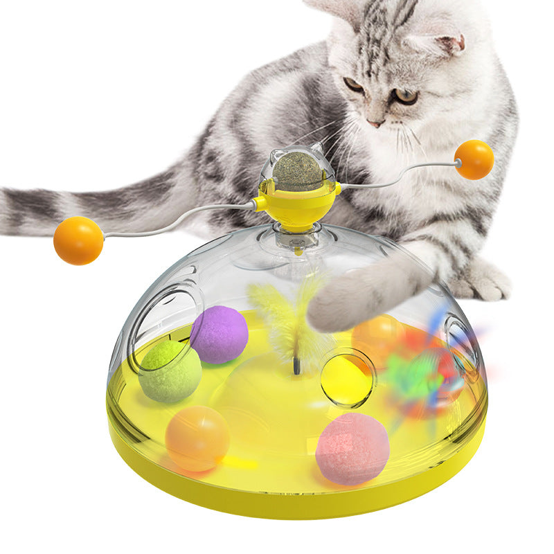 Windmill Cat Toy Windmill Interactive Turntable and Catnip