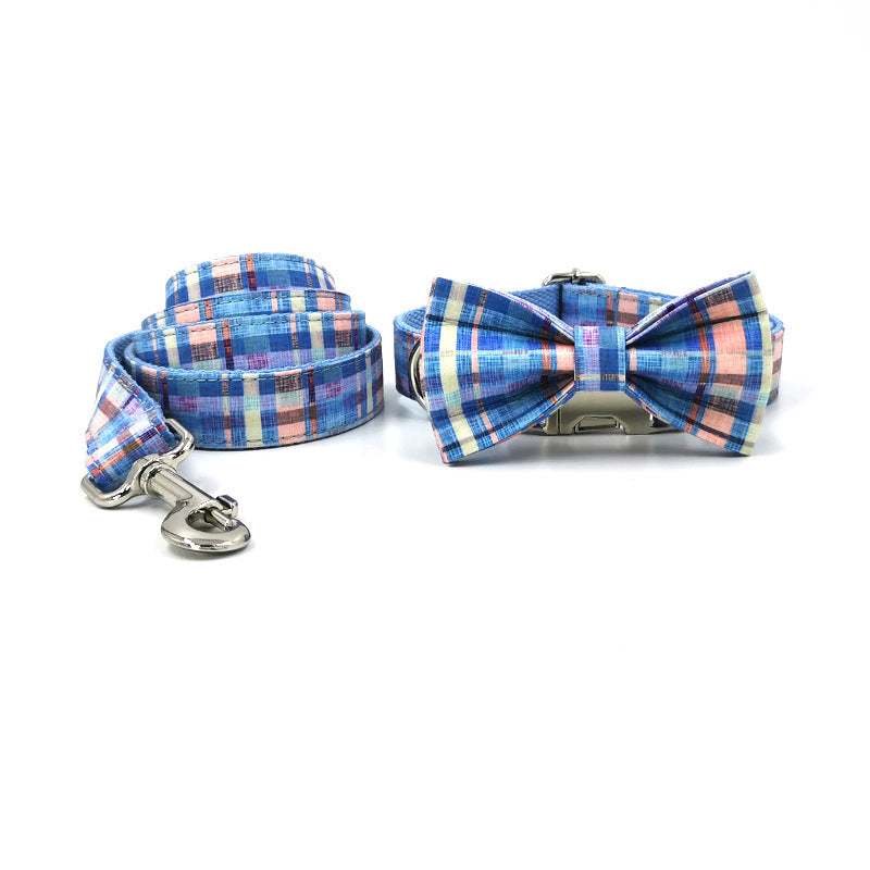 Cats or Dogs Collar with Bow Tie and Leash