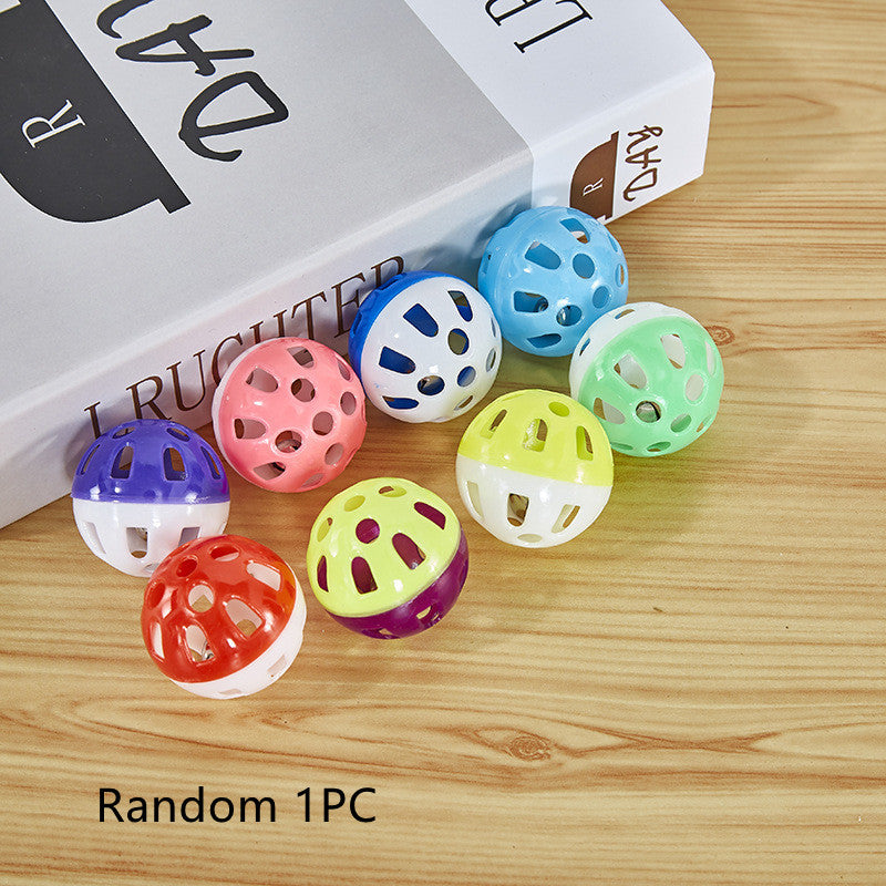 Cat Toy Hollow Out Plastic Bell Interactive with Sounds
