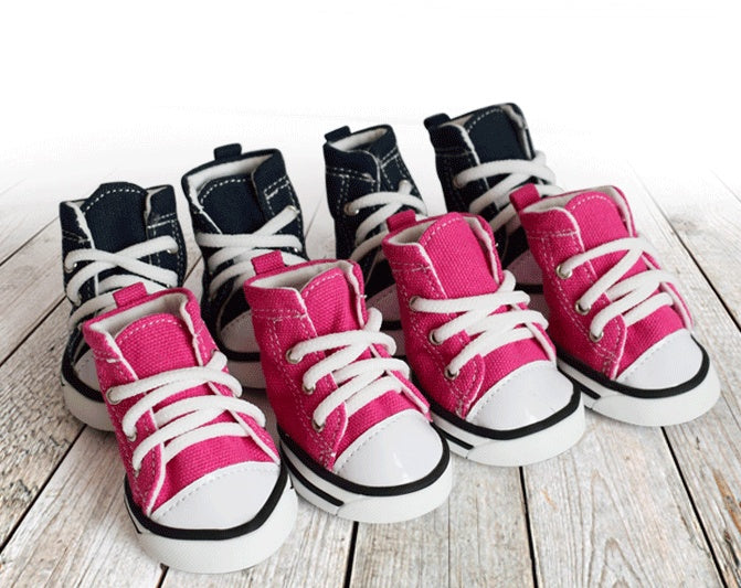 Denim canvas dog shoes, sports and leisure waterproof