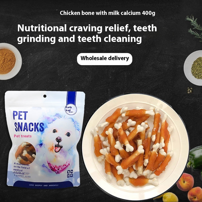 Chicken Wrapped Around Milk Bones Dog Snack