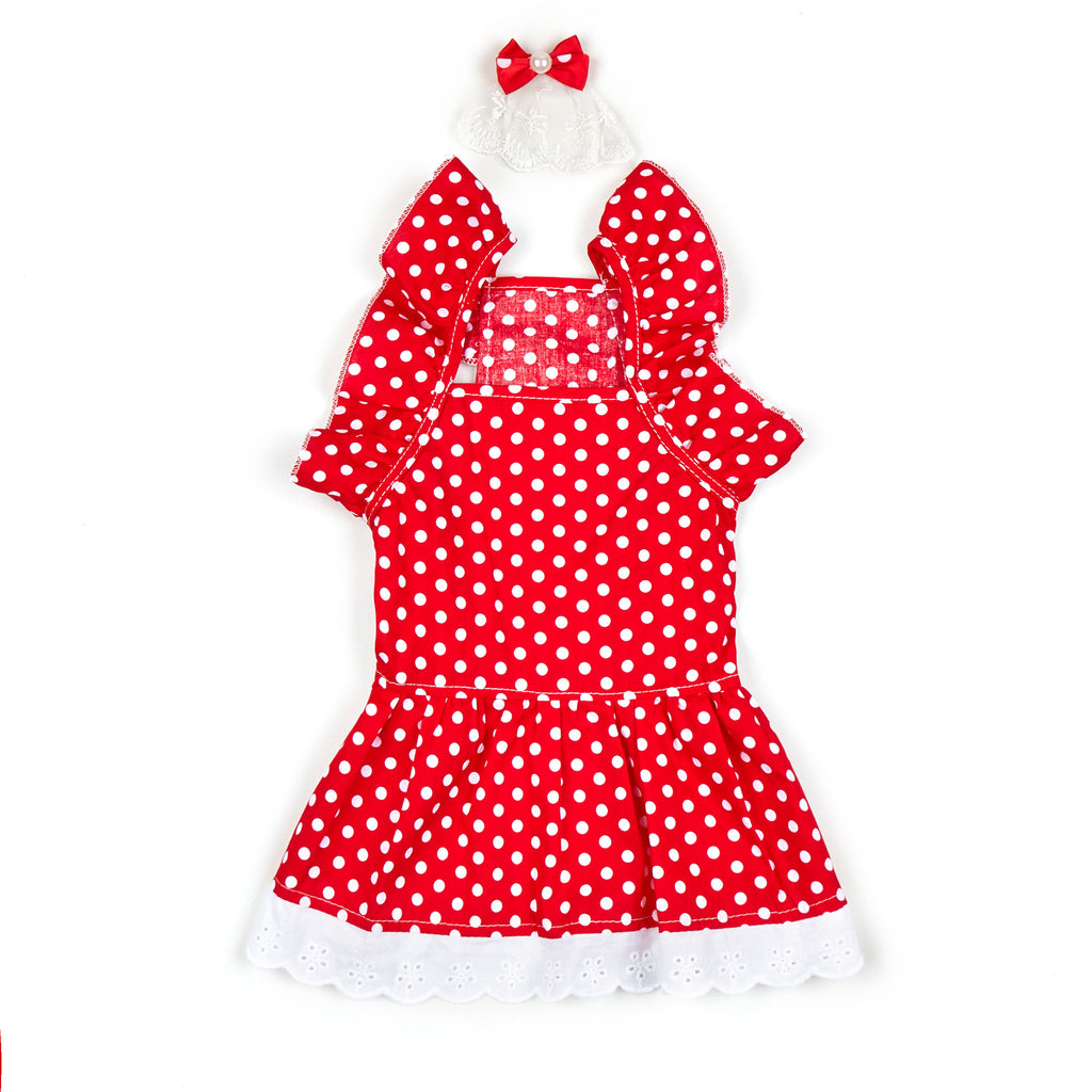 Black And White Polka Dot Dress Dog or Cat