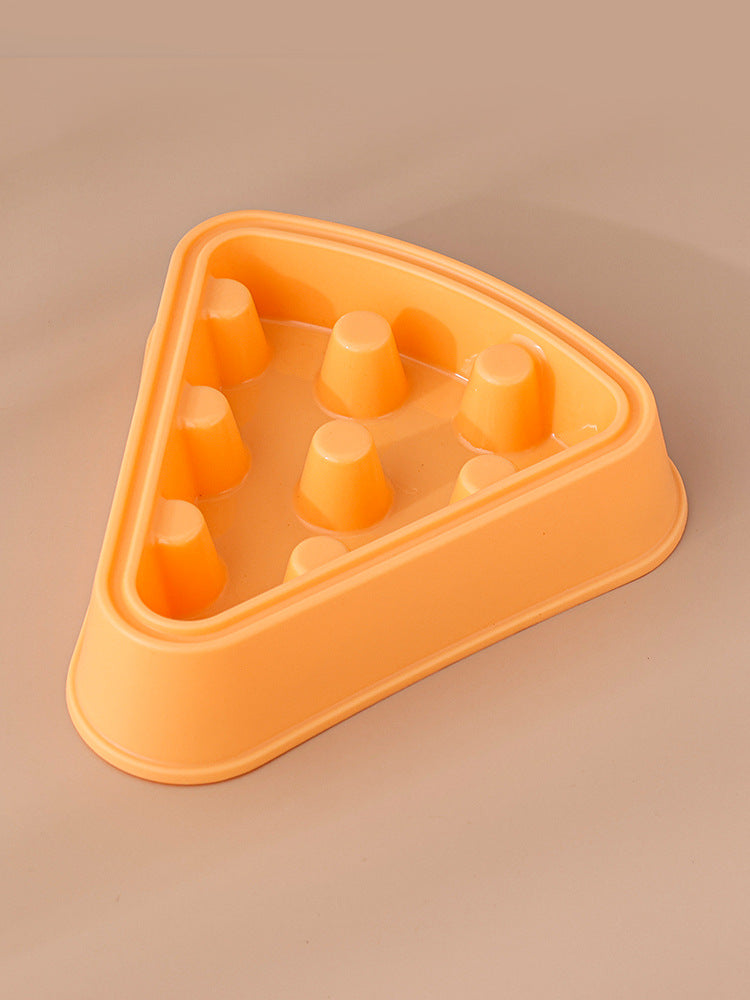 Cat or Dog Slow Food Bowl Cartoon Pizza Shape