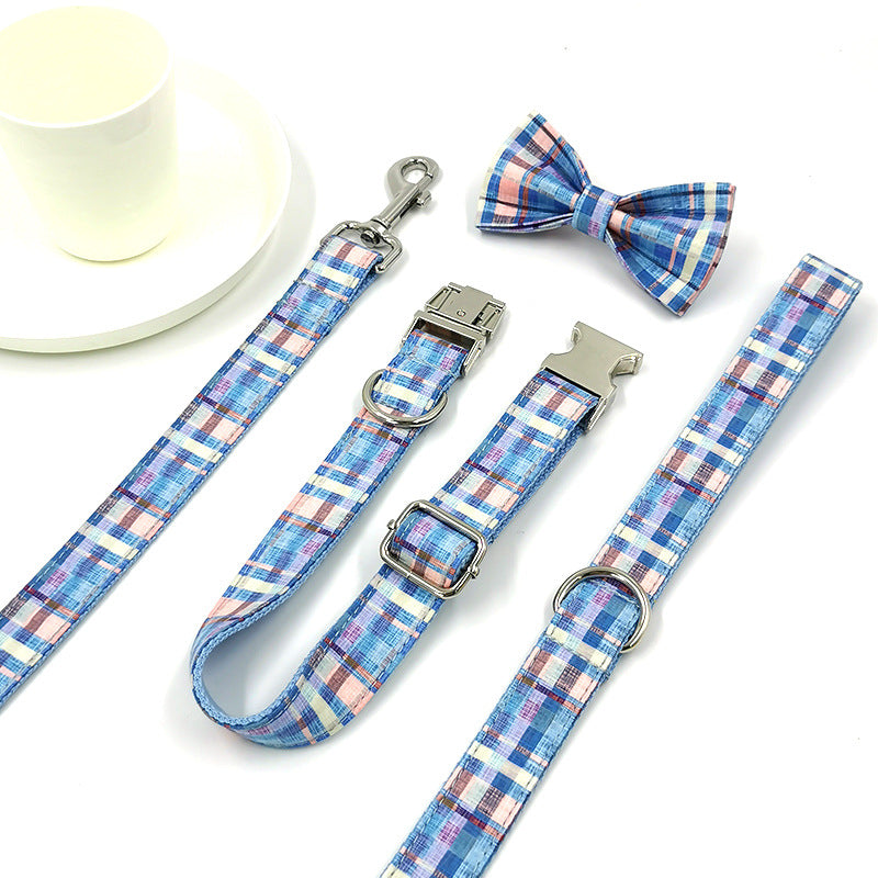 Cats or Dogs Collar with Bow Tie and Leash