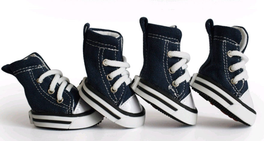 Denim canvas dog shoes, sports and leisure waterproof
