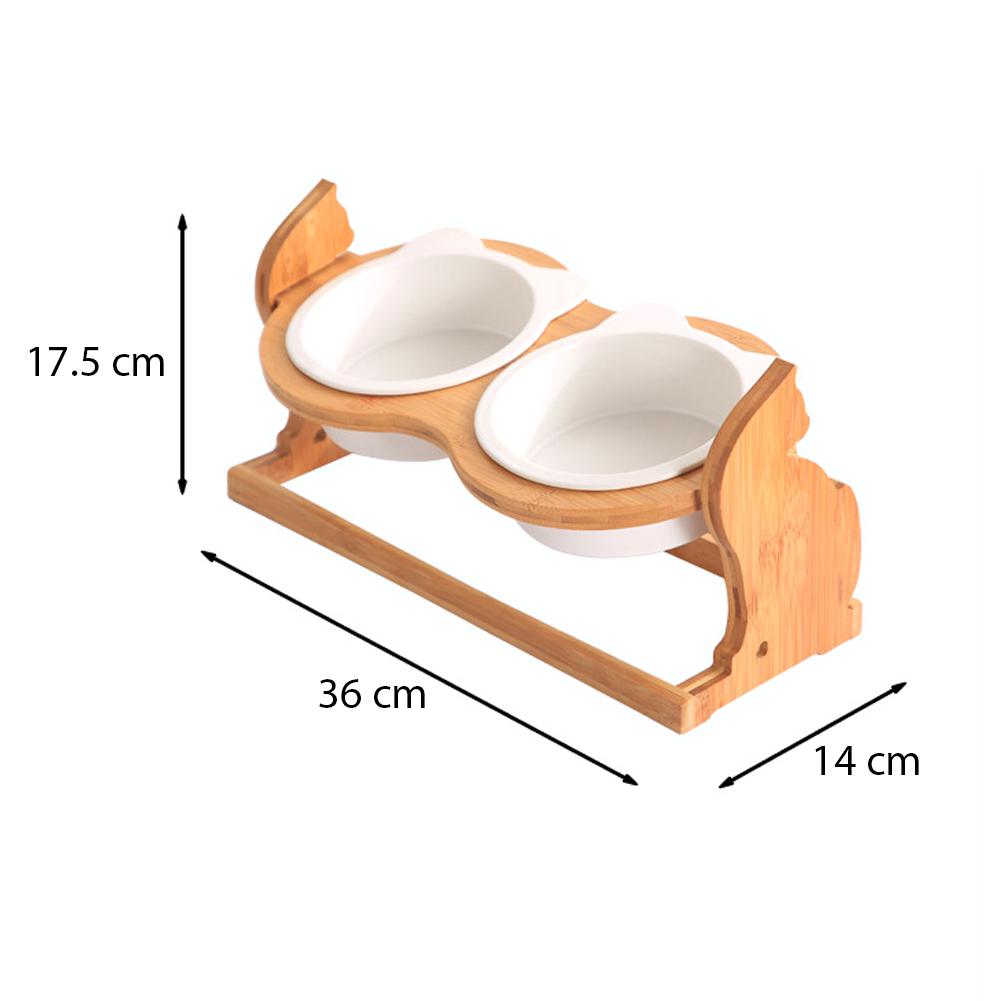 Elevated cat food bowl