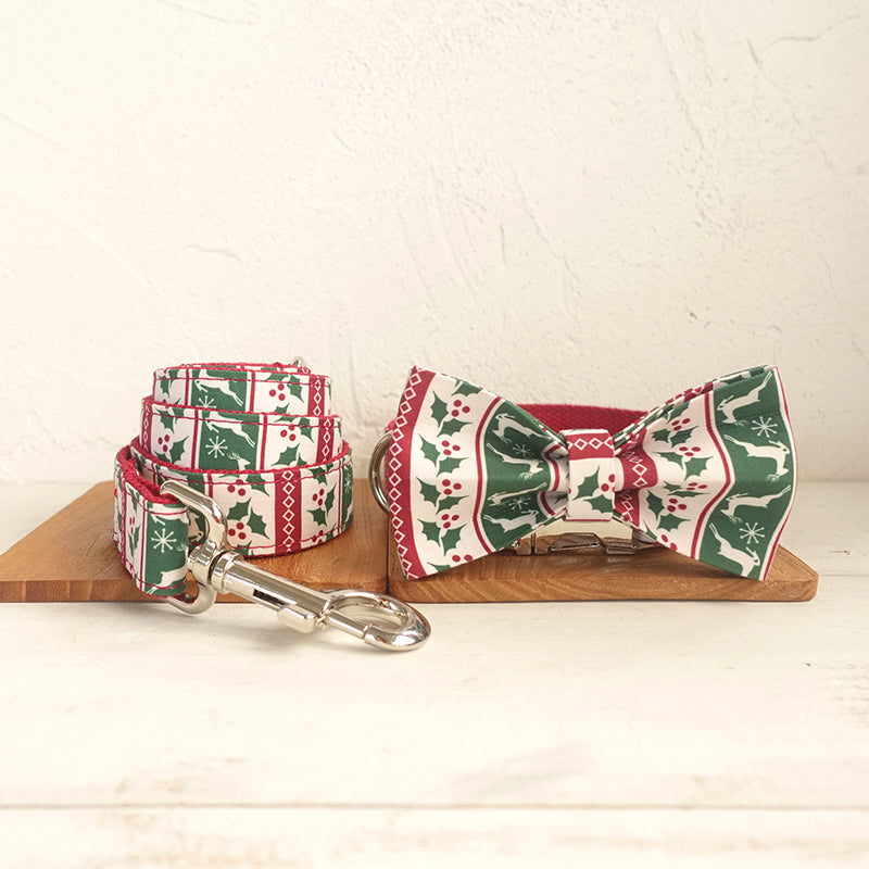 Christmas Deer Dog Collar