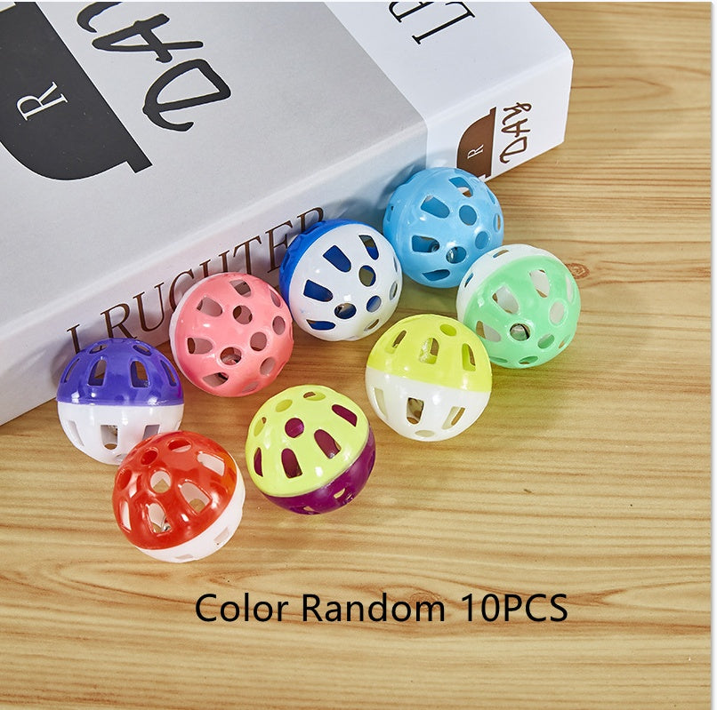 Cat Toy Hollow Out Plastic Bell Interactive with Sounds