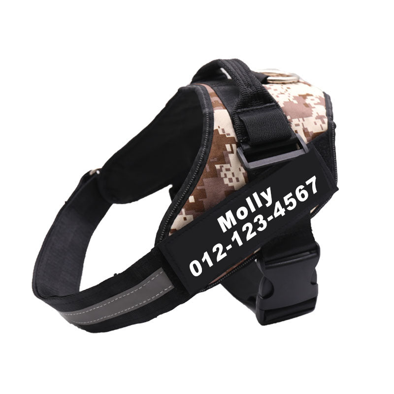 Personalized Dog Harness-No Pull- Reflective Small or Large Dog
