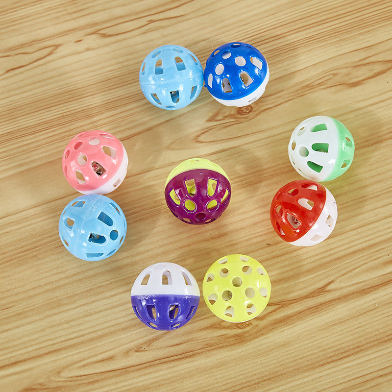Cat Toy Hollow Out Plastic Bell Interactive with Sounds