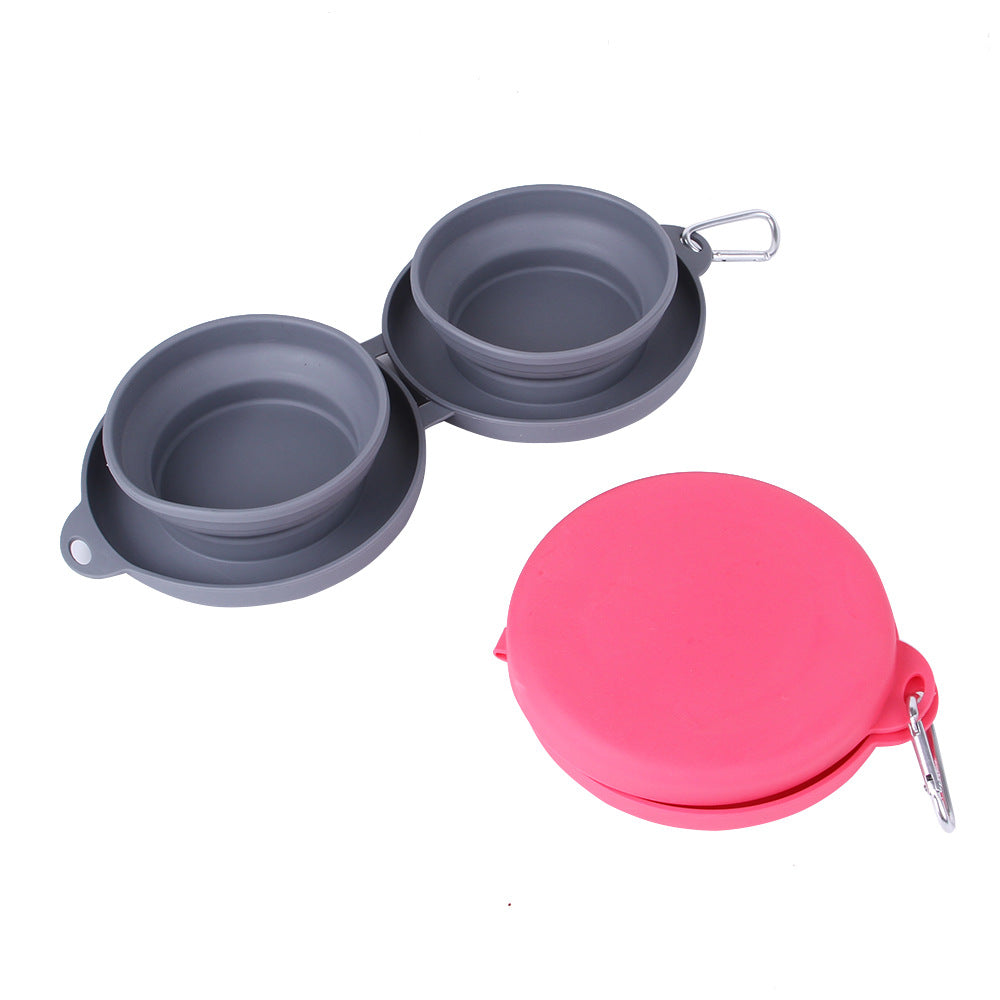 Travel Rubber Foldable Feeding Bowl