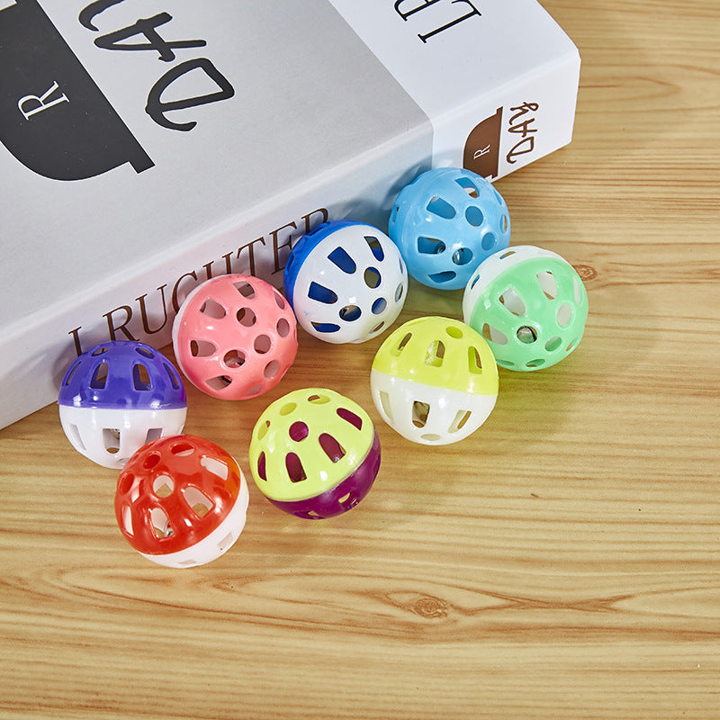Cat Toy Hollow Out Plastic Bell Interactive with Sounds