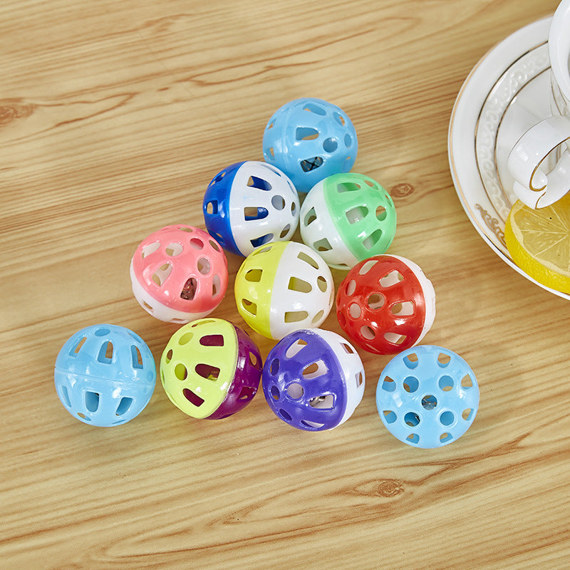 Cat Toy Hollow Out Plastic Bell Interactive with Sounds