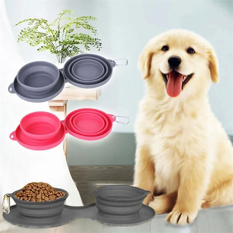 Travel Rubber Foldable Feeding Bowl