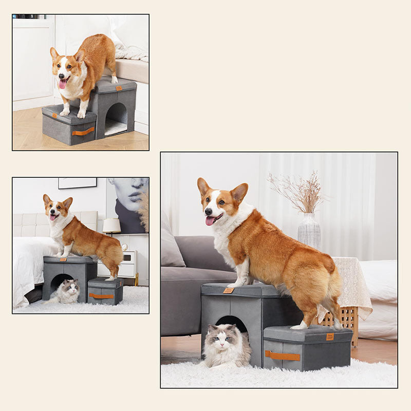 Foldable Storage Stairs Dogs or Cats Steps Ladder