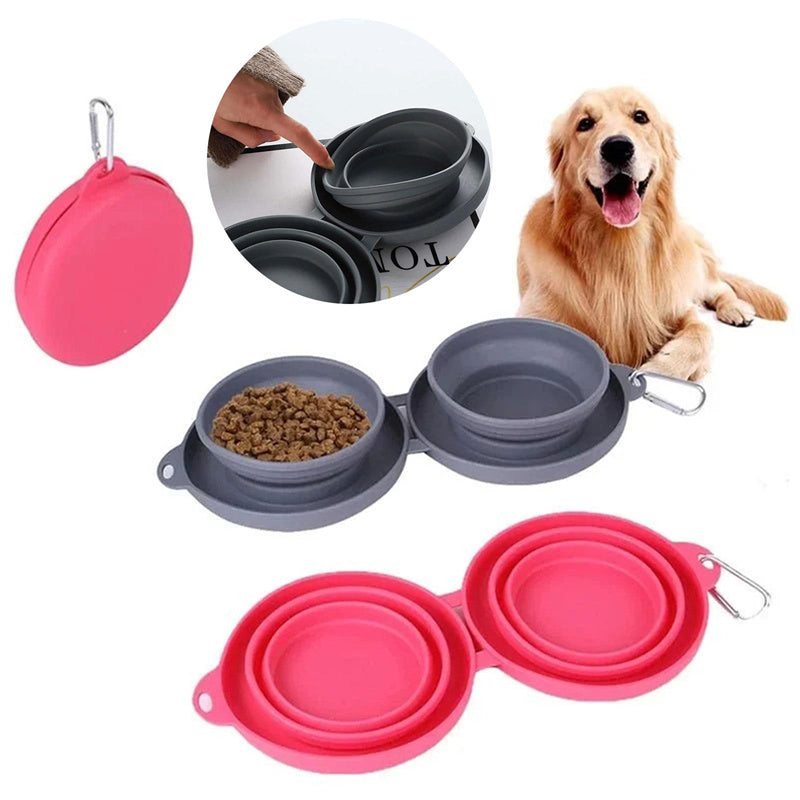 Travel Rubber Foldable Feeding Bowl