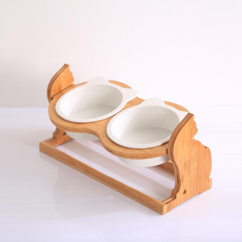 Elevated cat food bowl