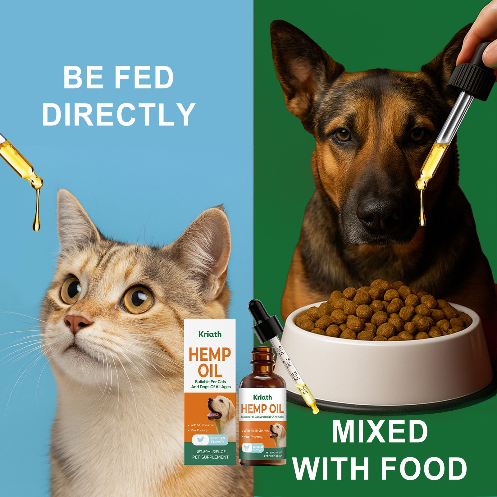 Cat And Dog Hemp Seed Oil Vitality Drops