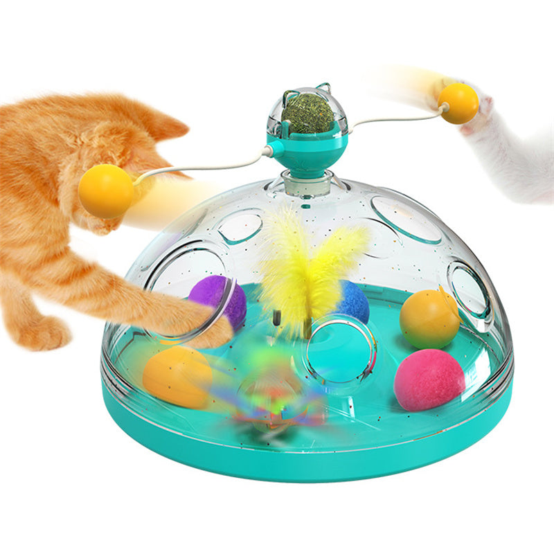 Windmill Cat Toy Windmill Interactive Turntable and Catnip