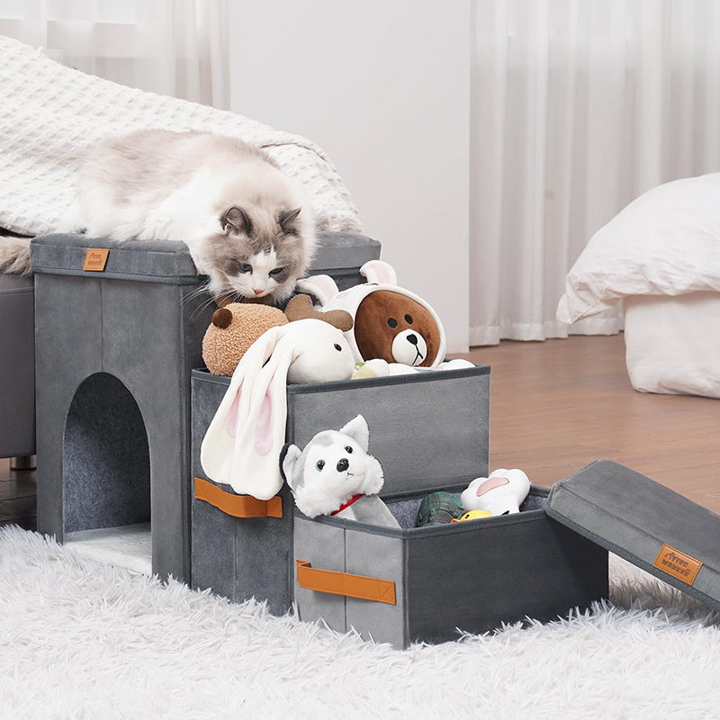 Foldable Storage Stairs Dogs or Cats Steps Ladder
