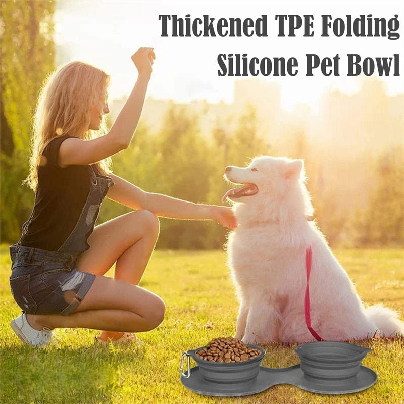 Travel Rubber Foldable Feeding Bowl