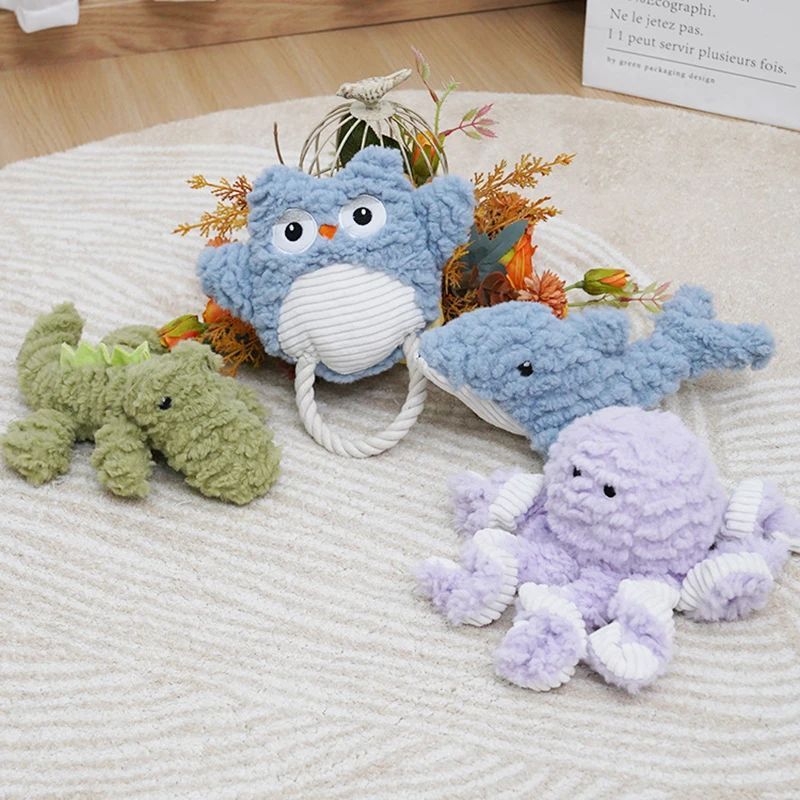 Plush Dog Toy Animals Different Shapes