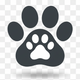Dog and Cat Paw Print Logo - No Text