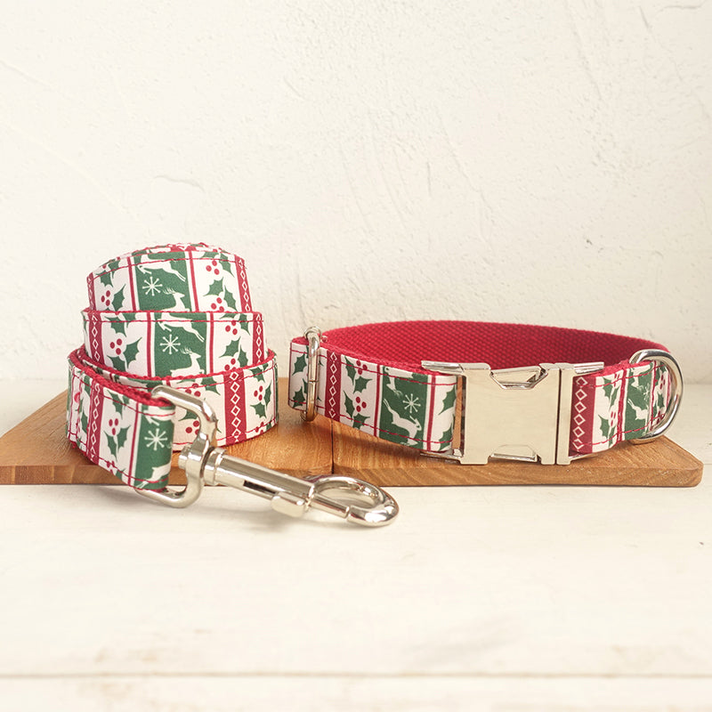 Christmas Deer Dog Collar