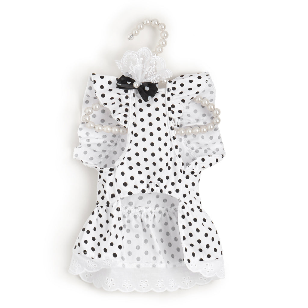Black And White Polka Dot Dress Dog or Cat