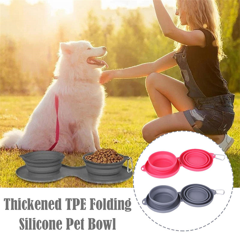 Travel Rubber Foldable Feeding Bowl