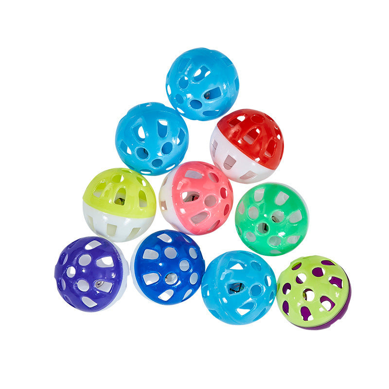 Cat Toy Hollow Out Plastic Bell Interactive with Sounds